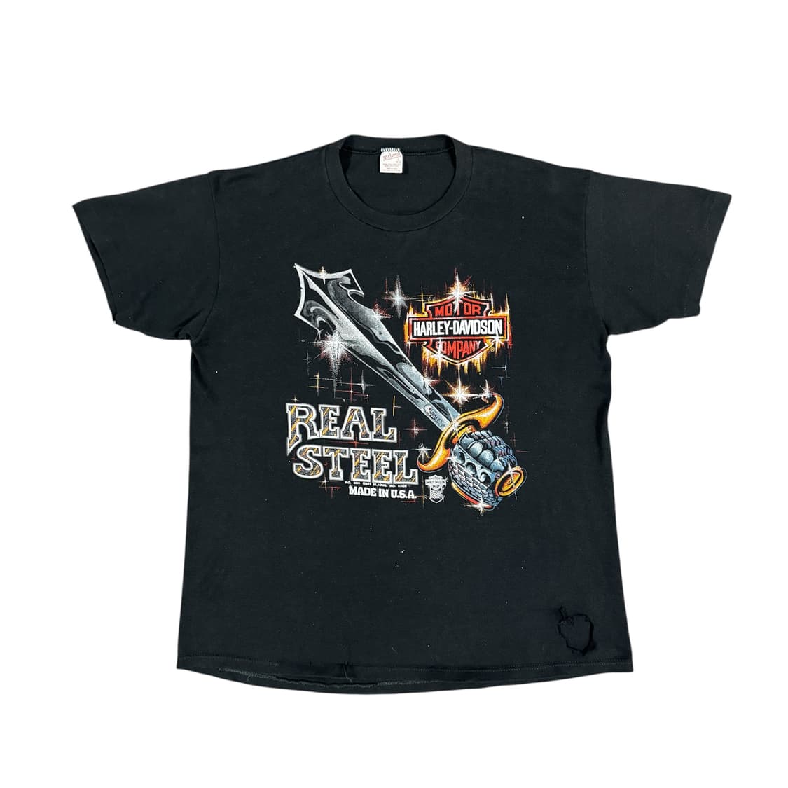 빈티지 80s 할리데이비슨 Harley Davidson 리얼스틸 티셔츠 상품이미지1