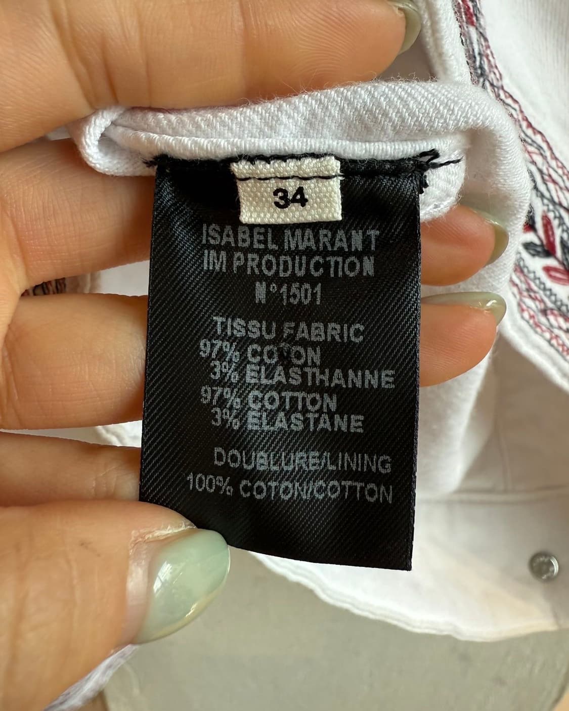 이자벨마랑 화이트 데님 자수 자켓  상품이미지9