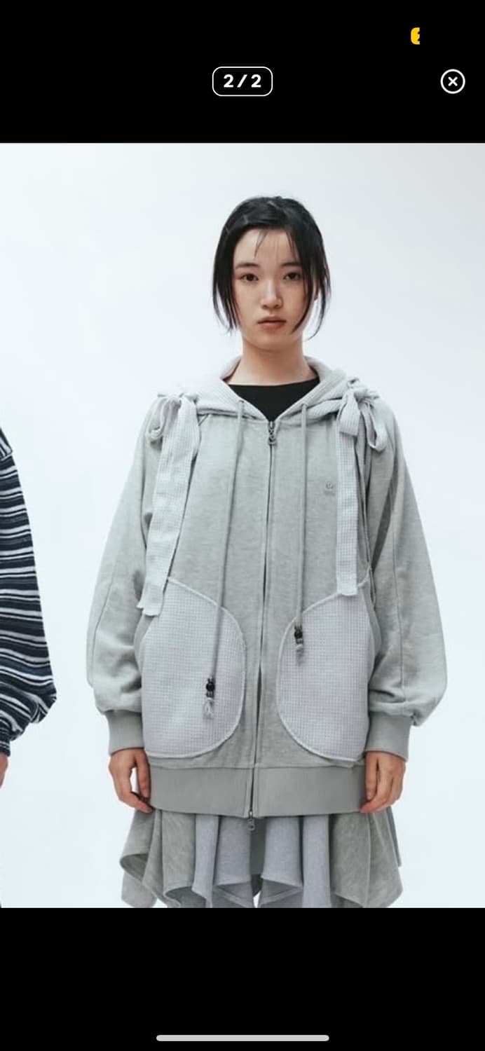 코이세이오 이어머프 후드집업 그레이 상품이미지2