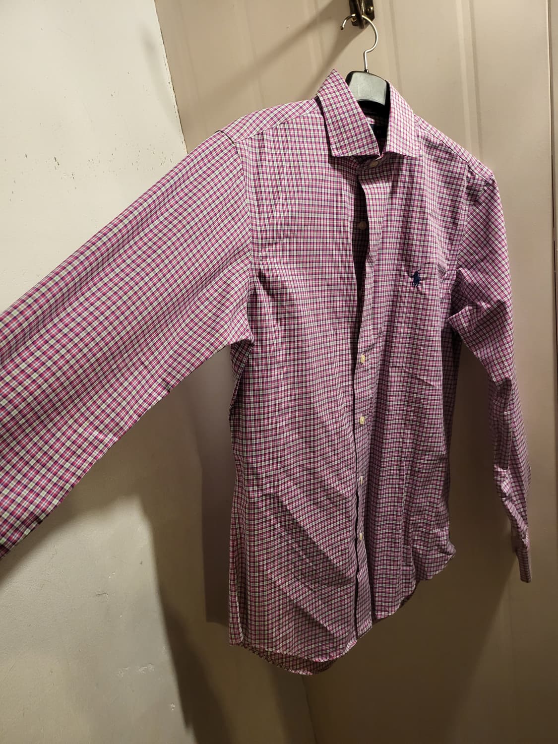 [M]폴로 랄프로렌 핑크 체크 셔츠 상품이미지3