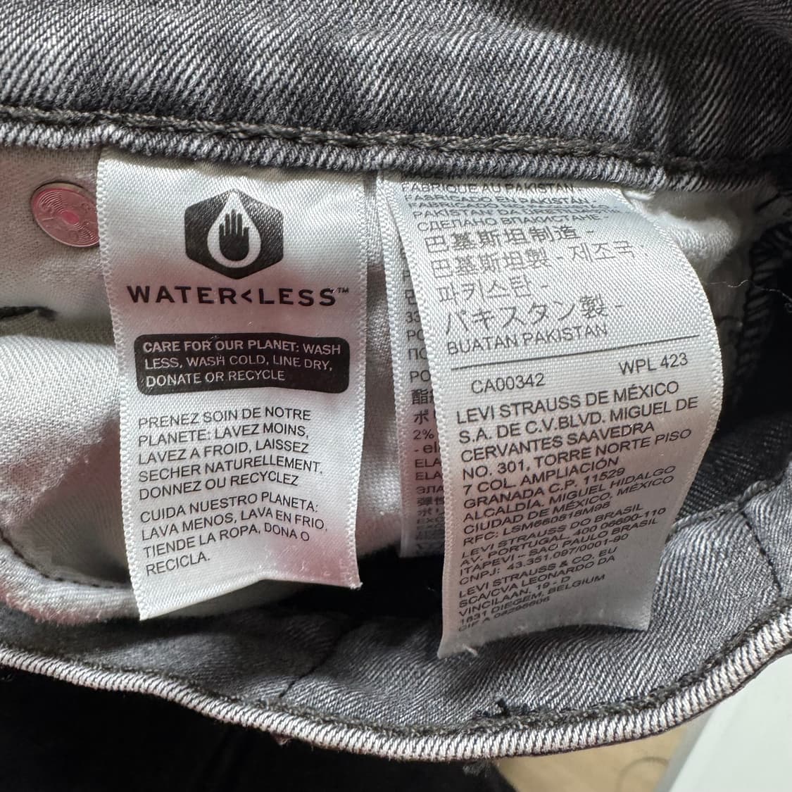 리바이스 541 흑청 워싱 데님 팬츠 상품이미지6