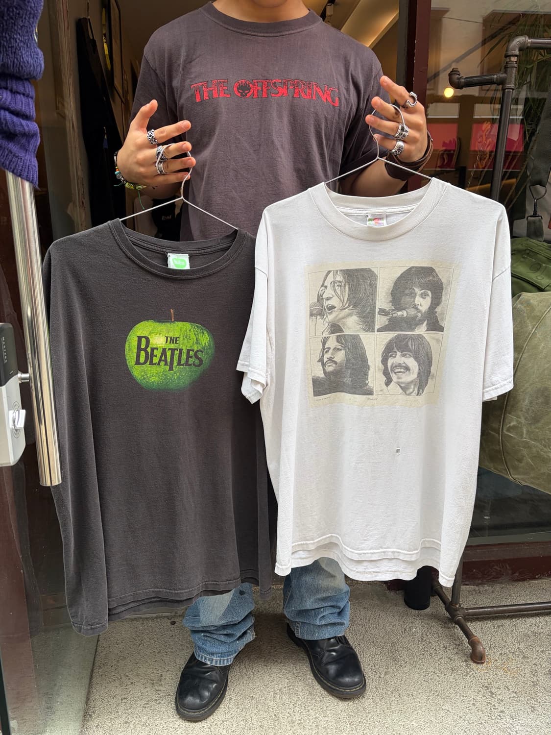 00’s Beatles Apple Records logo print T 상품이미지9