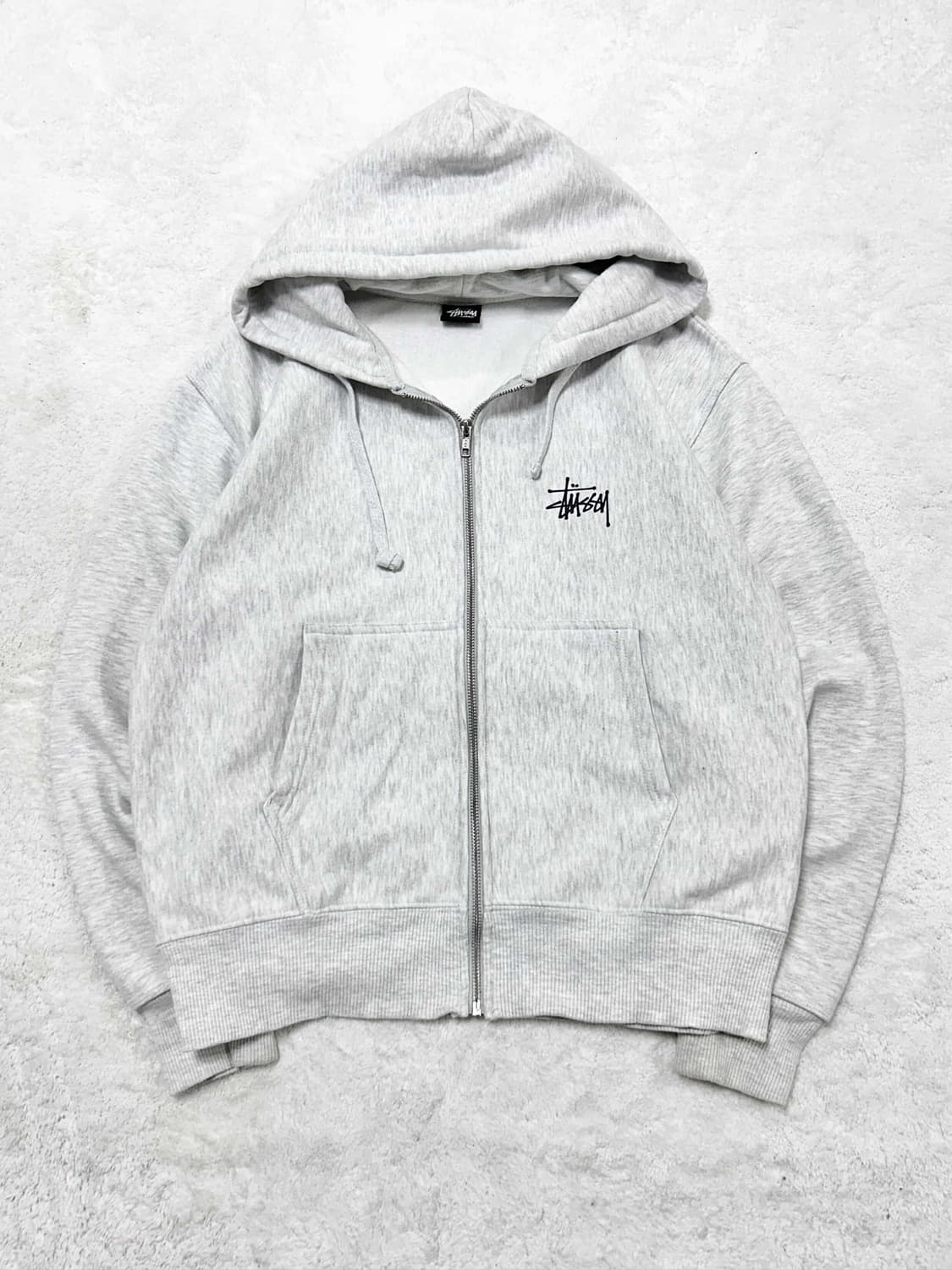 스투시 빅로고 멜란지그레이 후드집업 상품이미지5