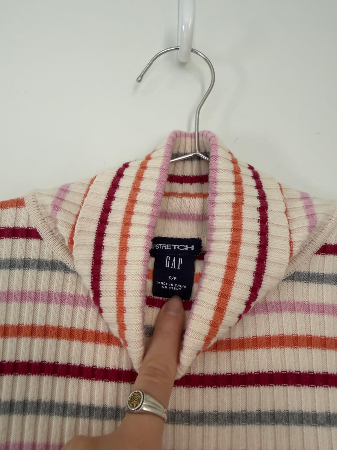 일본빈티지 Gap 멀티 스트라이프 터틀넥 상품이미지6