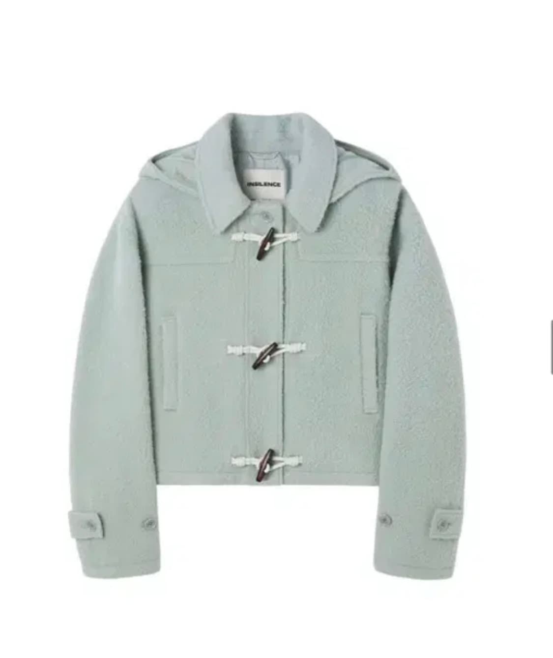 인사일런스 알파카 크롭 더플코트 민트m 상품이미지1