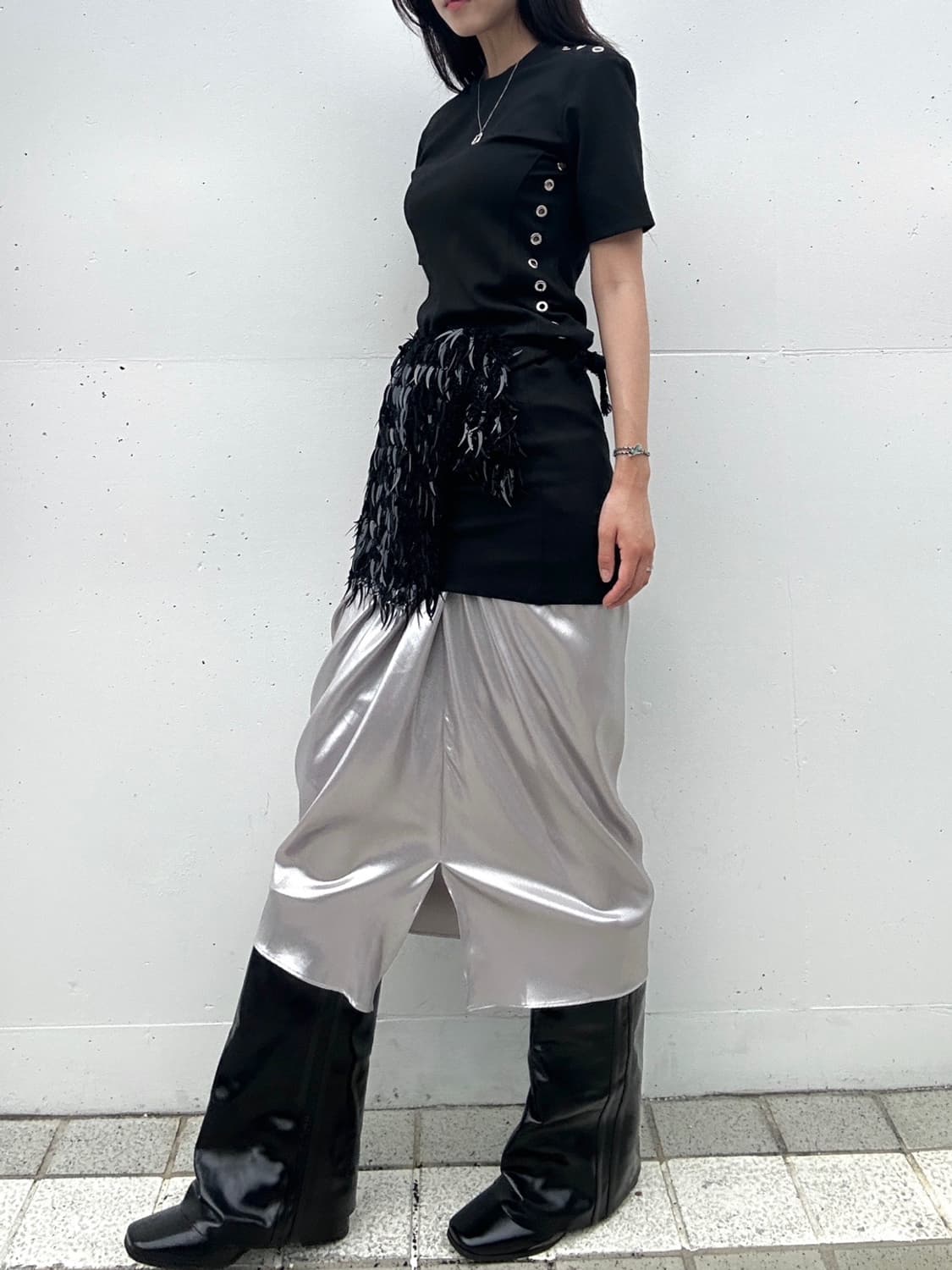 Eyelet point slim ops / black 상품이미지2