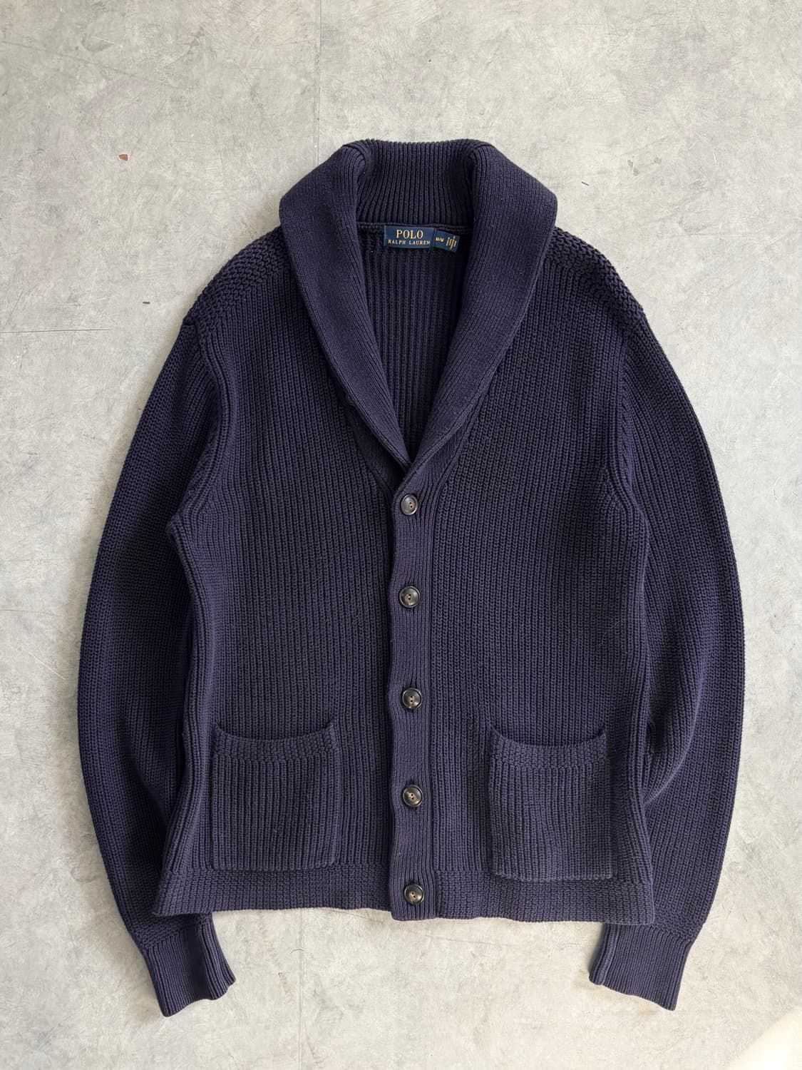 폴로랄프로렌 신형라벨 네이비 숄카라 가디건 상품이미지1