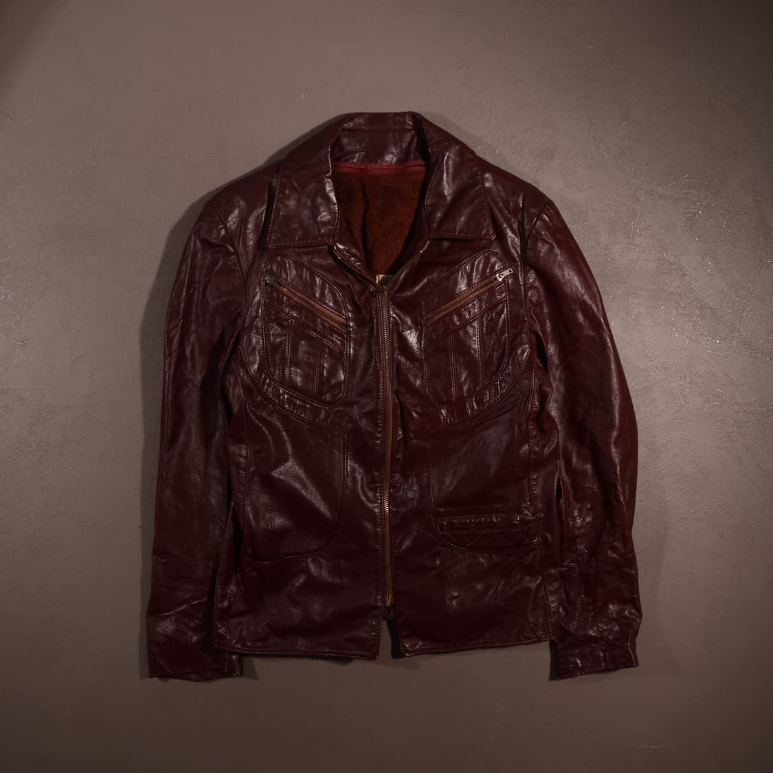 빈티지 레더 그런지 집업자켓 상품이미지1