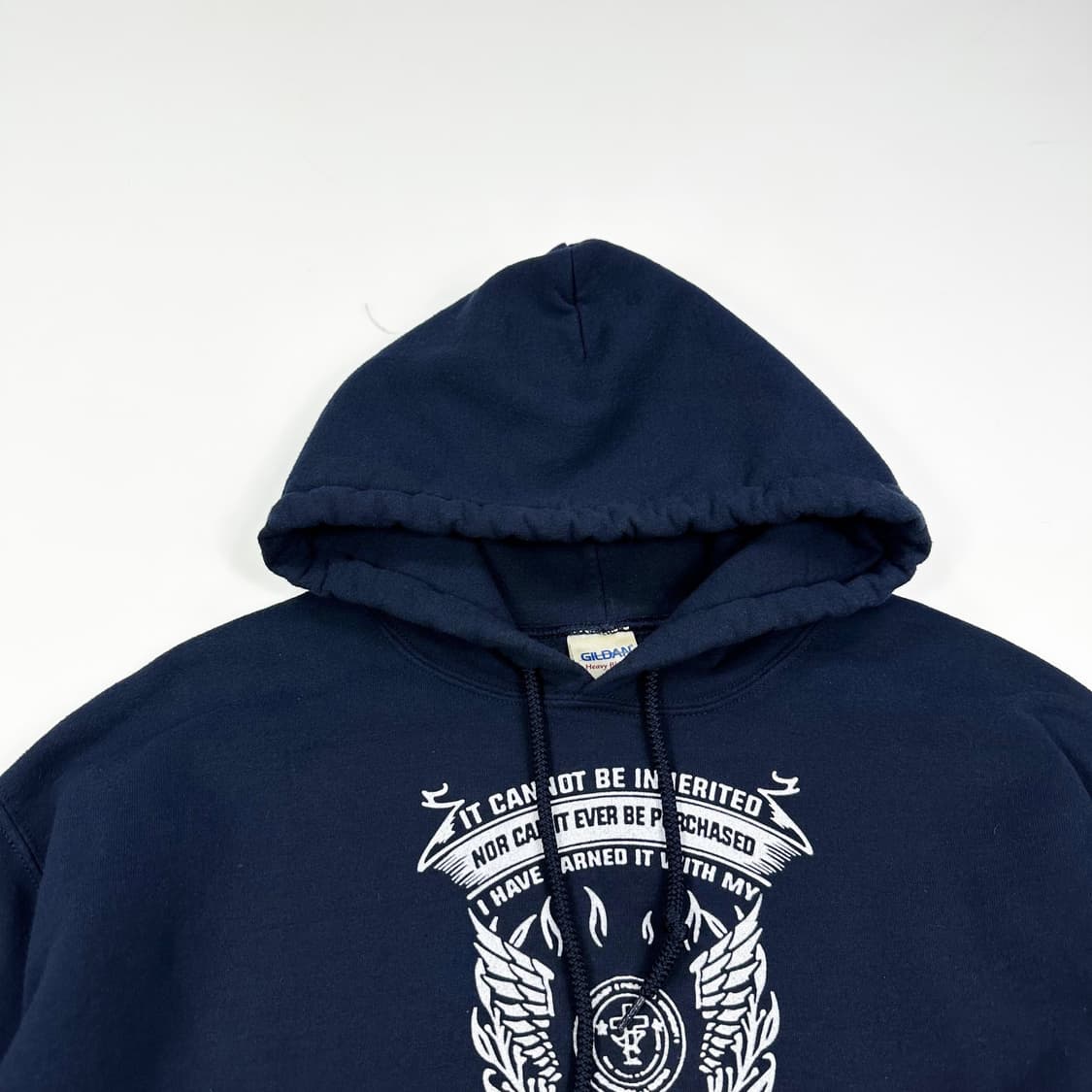 길단 빈티지 프린팅 후드티 네이비 M 상품이미지2