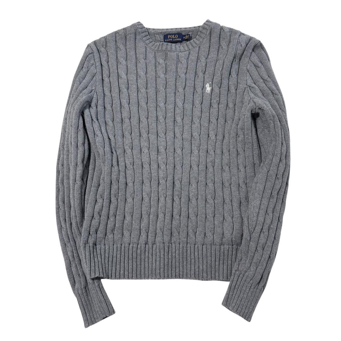 여성 신형 폴로 랄프로렌 꽈배기 그레이 면니트 상품이미지4