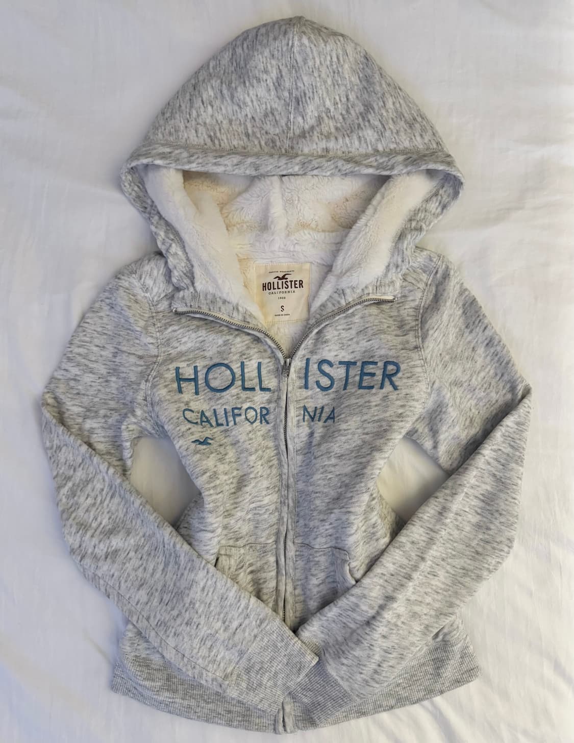 홀리스터 울프죠 하이넥 후드집업 오트밀 S 상품이미지1