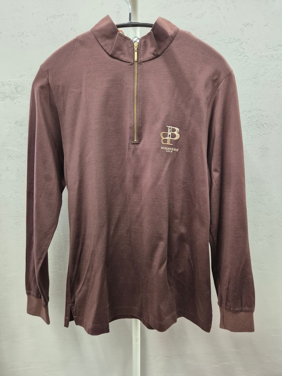 버버리 골프 남성 브라운 반집업 니트 라지 상품이미지2
