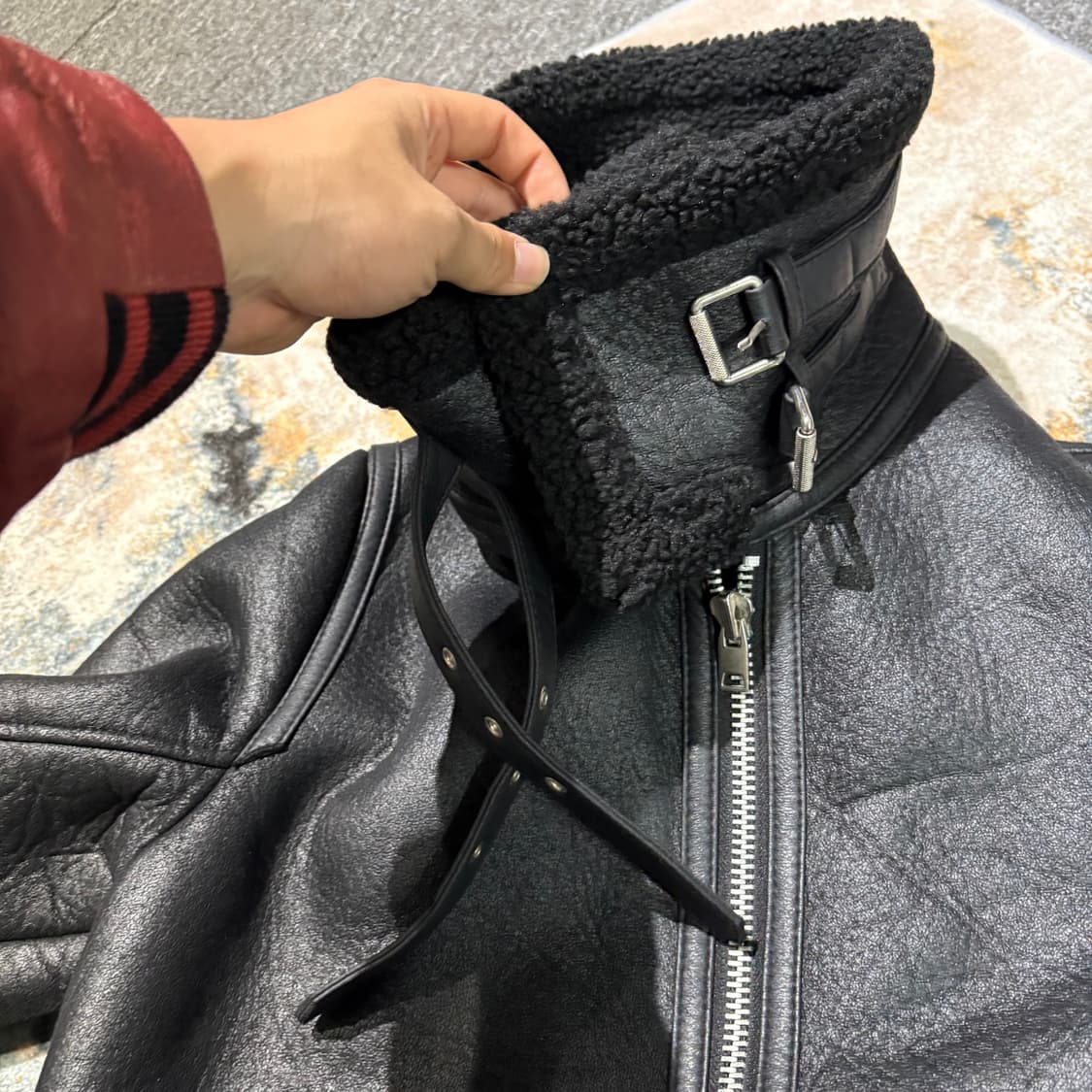 빈티지 블랙 무스탕 자켓 상품이미지6