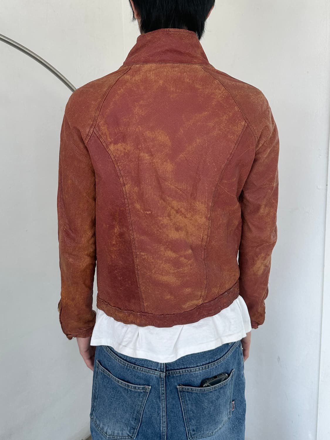 조르지오 브라토 4 zip 바이커 레더 자켓 상품이미지2