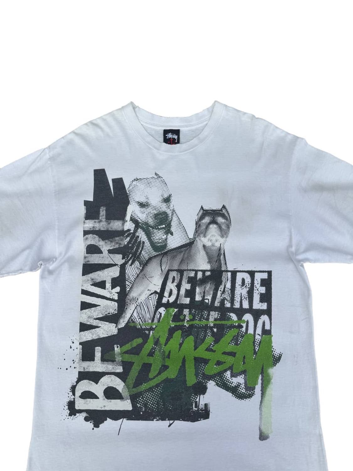 Mid 00s 스투시 Beware of the dog 그래픽 티셔츠 상품이미지3