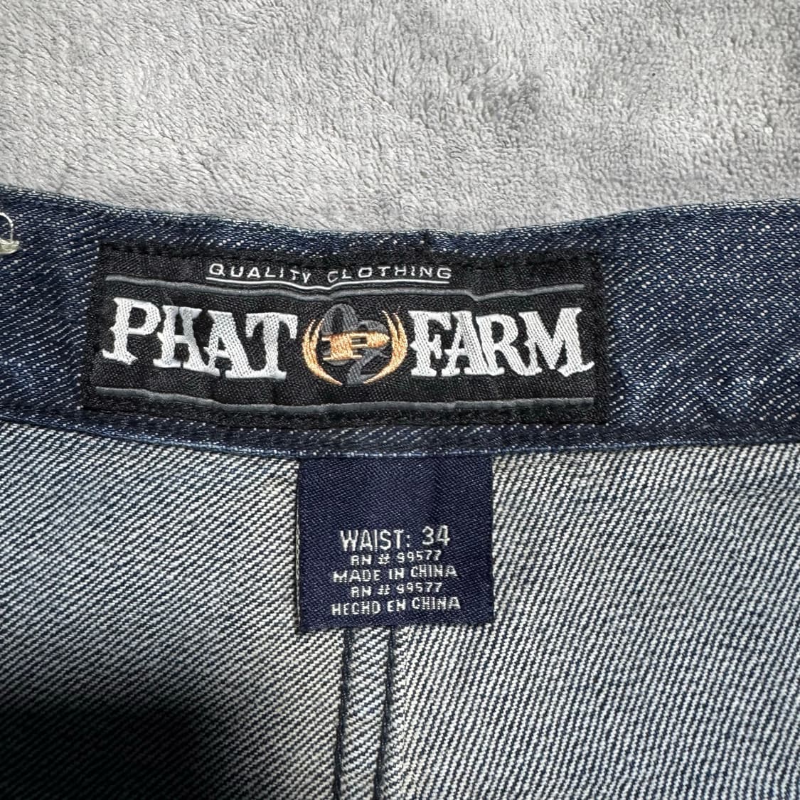 Phat Fham 올드스쿨 센터 스티치 와이드 데님 팬츠 상품이미지8