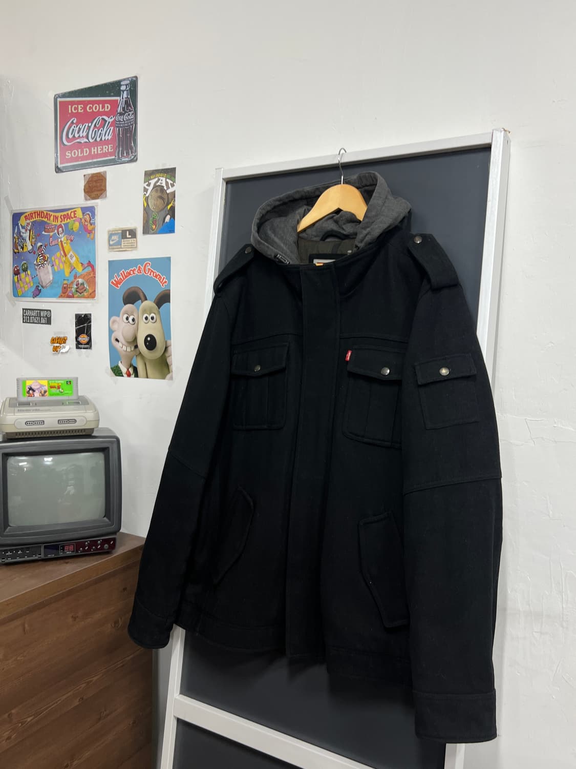 Levis 리바이스 카모플라쥬 울 블렌드 후드 자켓 상품이미지1