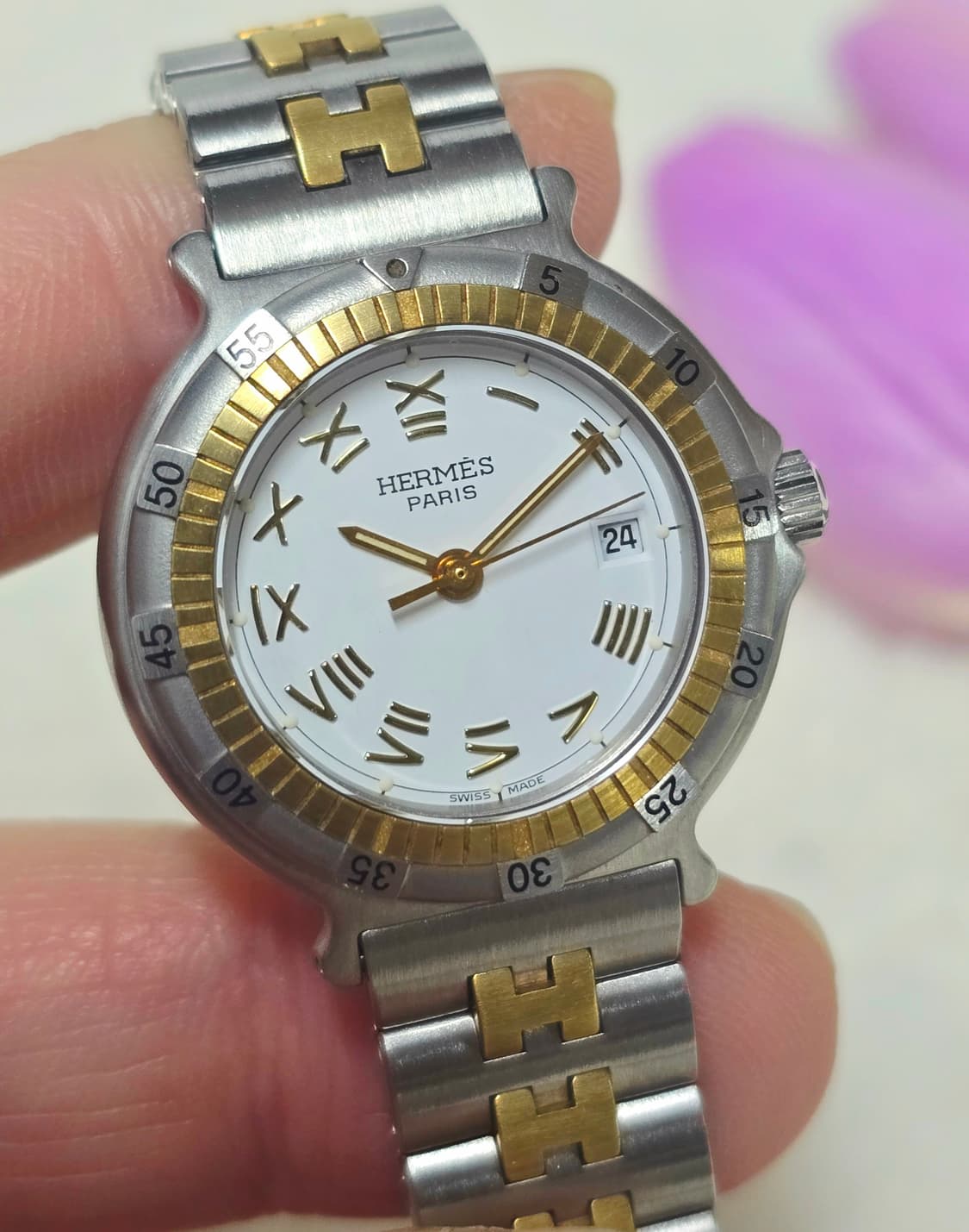 에르메스캡틴니모18k시계  정품 여성용  상품이미지10