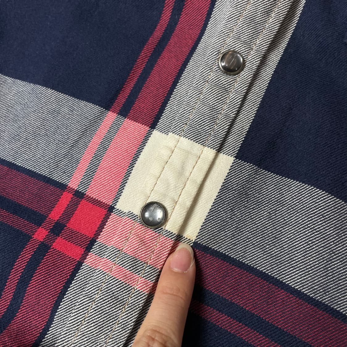 타미힐피거 키즈 투포켓 네이비 레드 화이트 체크 긴팔 셔츠 14 상품이미지6