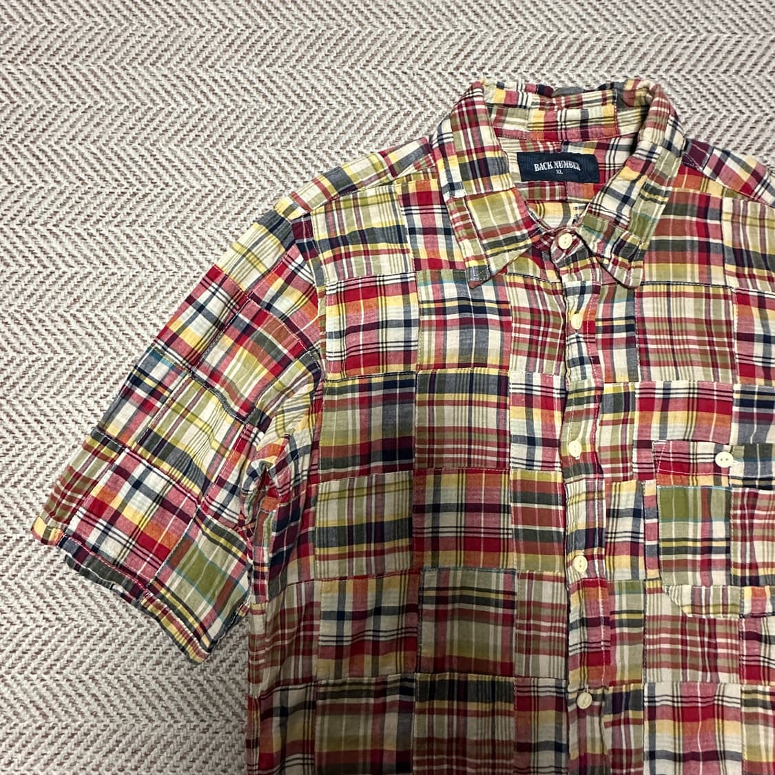 BACK NUMBER patchwork shirt 상품이미지3