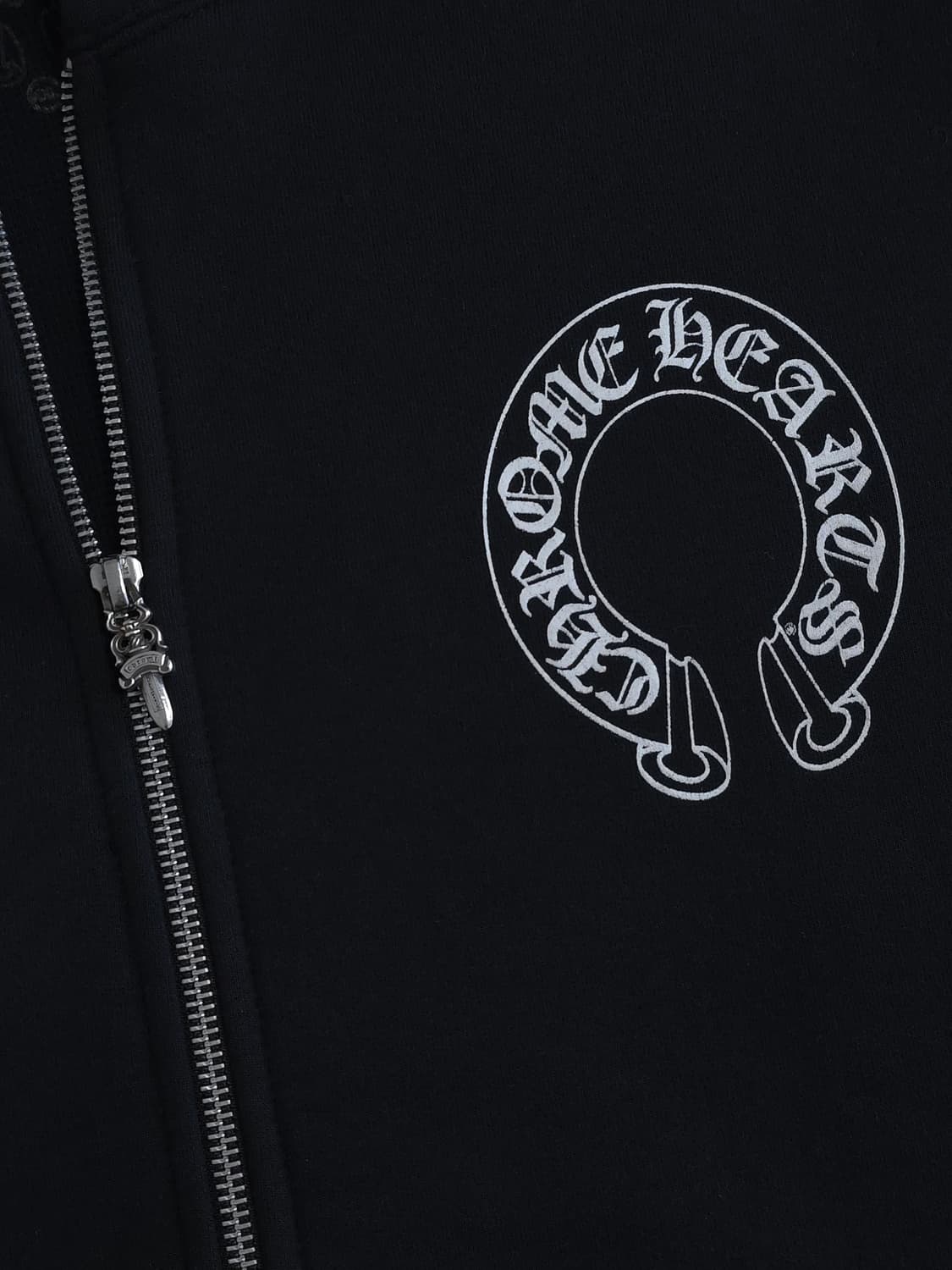 [XXL] 크롬하츠 홀스슈 플로랄 헤비웨이트 후드집업 블랙 상품이미지3