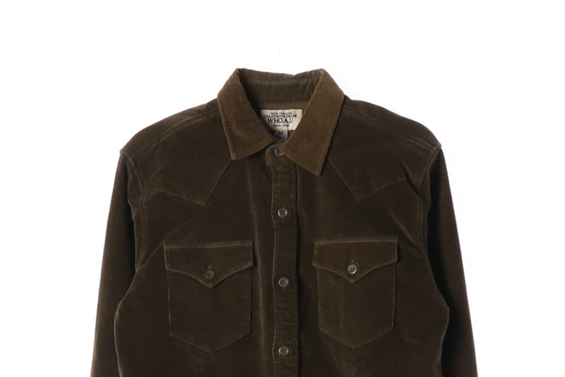 후아유 빈티지 투포켓 코듀로이 셔츠 다크브라운 M 상품이미지3