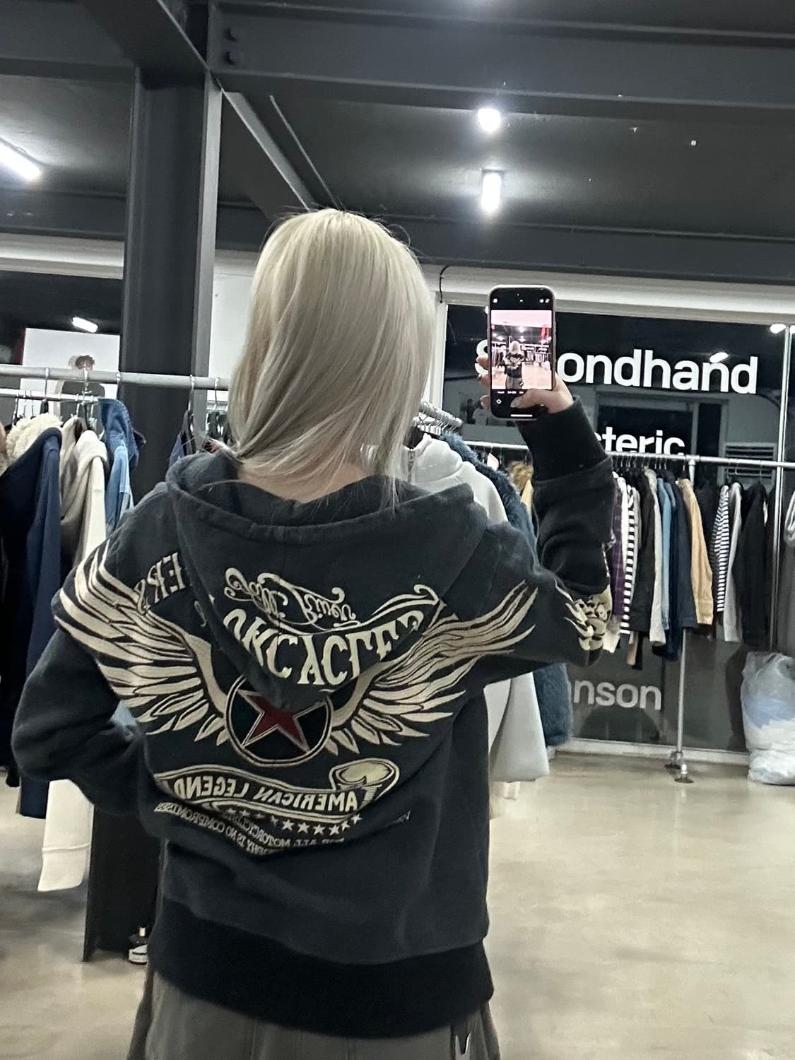 벤슨  자수 패치 후드 집업 상품이미지3