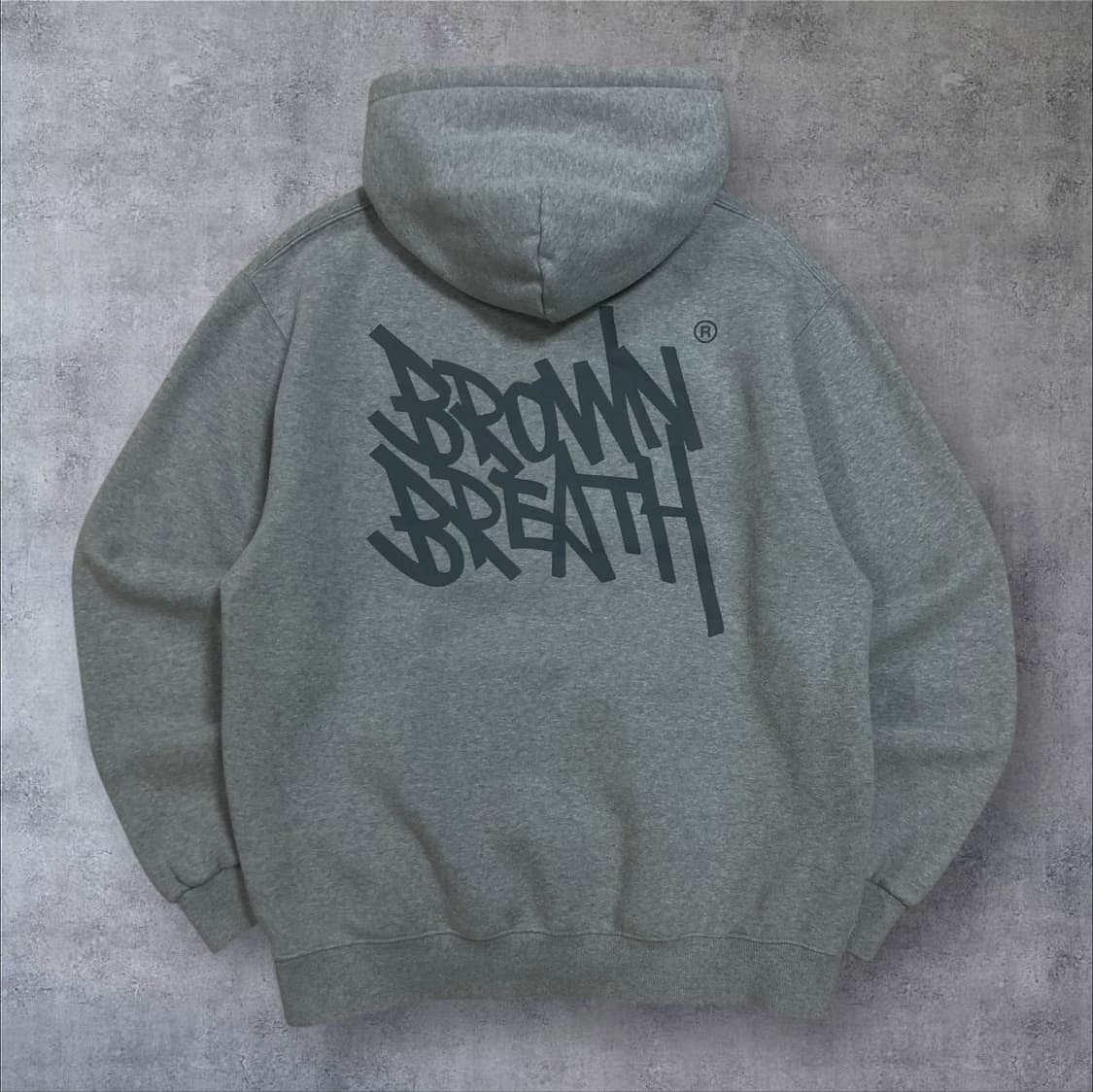 브라운브레스 빅로고 그레이 후드티 상품이미지1