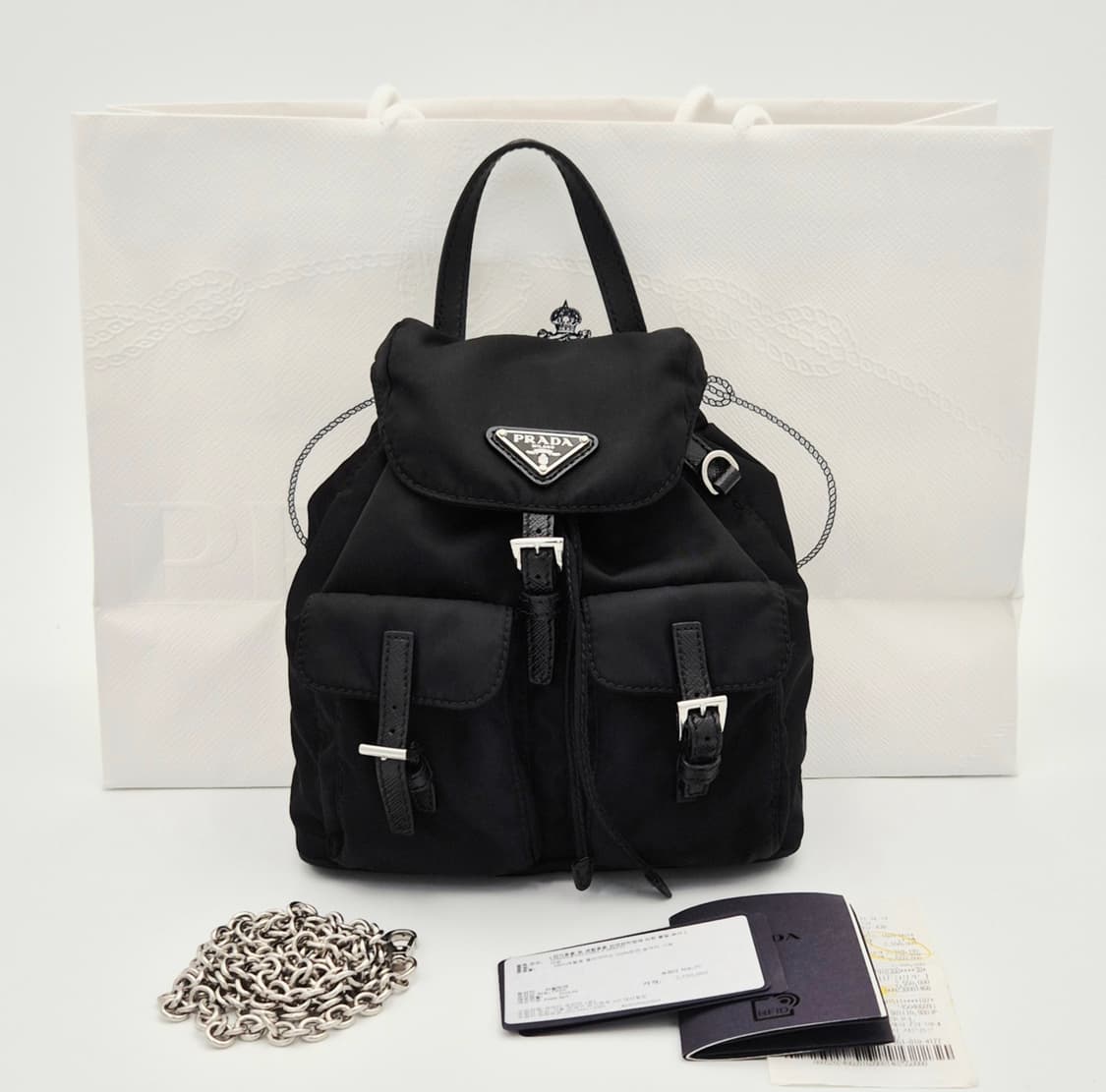 프라다 리나일론 미니 체인 백팩 1BH029 상품이미지1