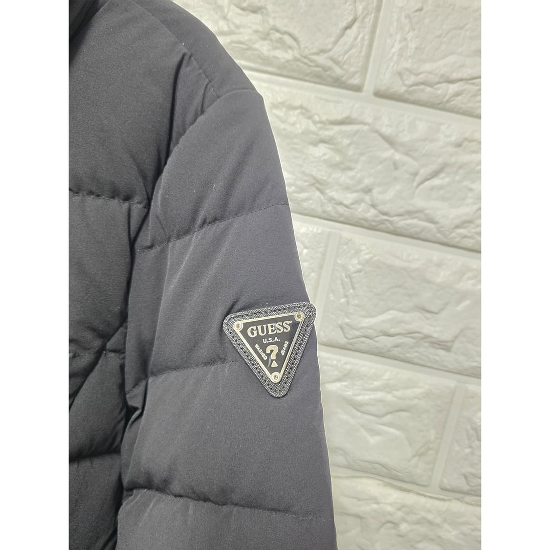 택포_ 게스 여성 롱패딩 S 블랙 구스다운 S 상품이미지2