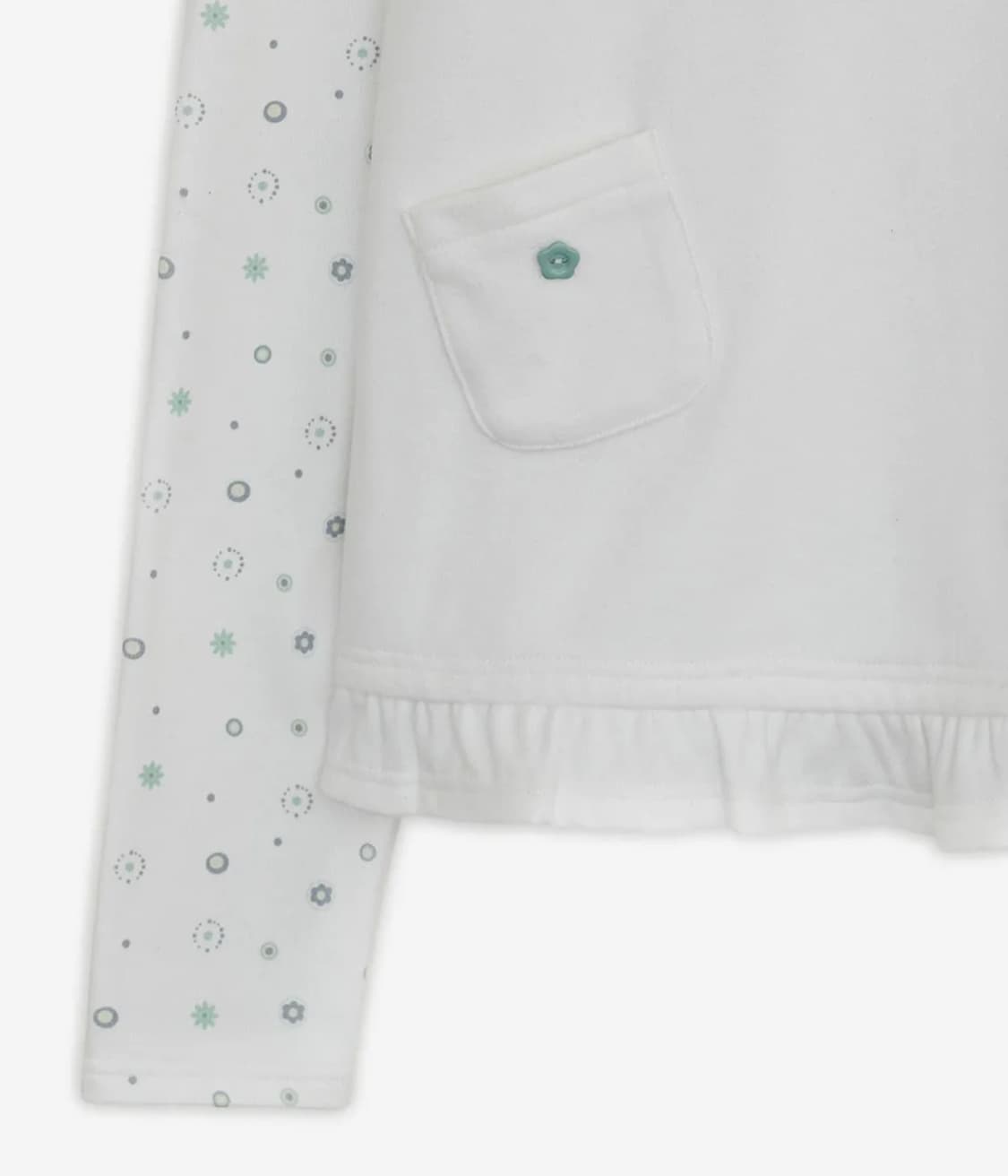 허그유어스킨 플라워 버튼 폴라 화이트  상품이미지4