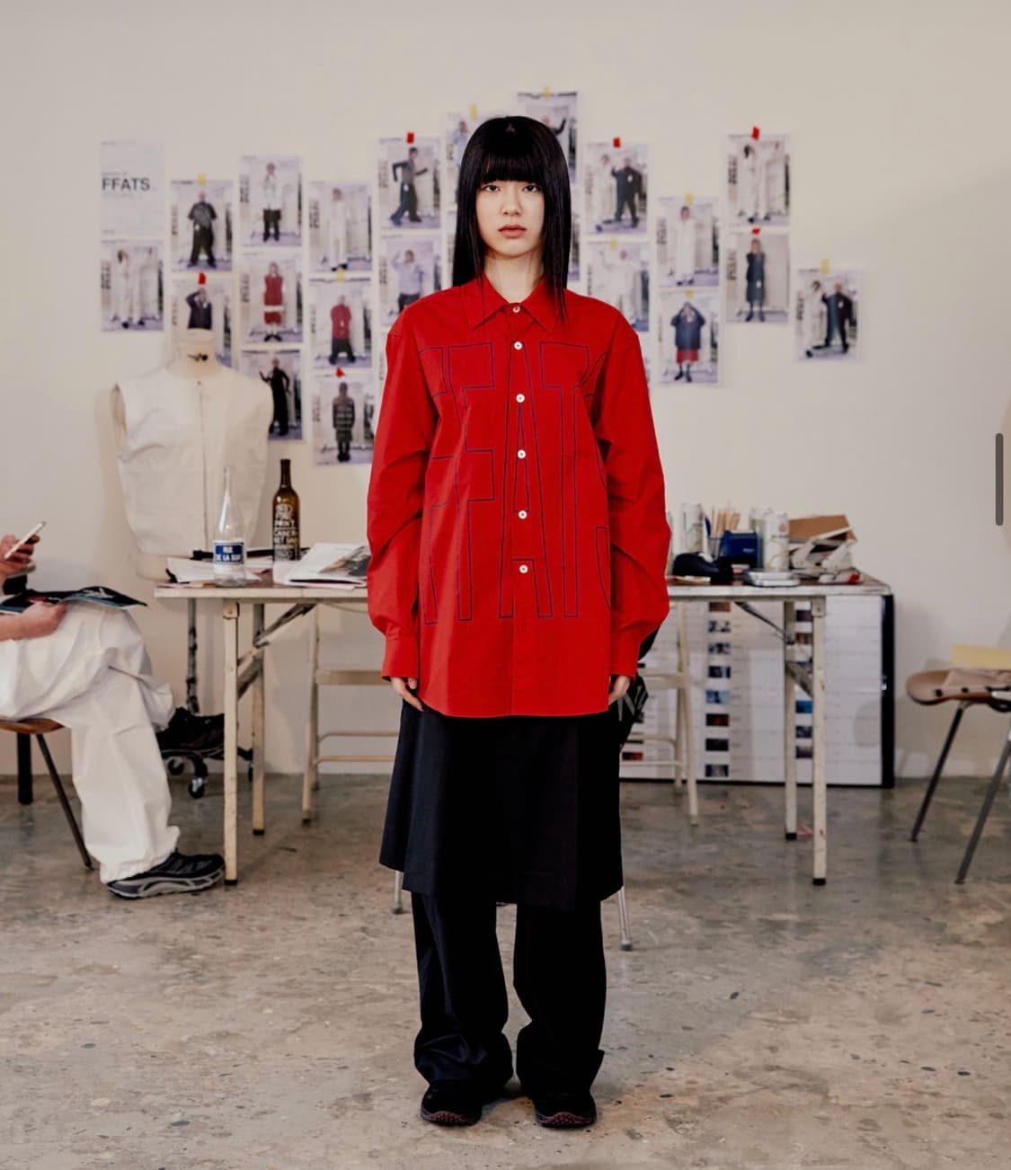 나이스고스트클럽 FFATS 플리츠레이어드스커트팬츠 블랙m(새상품) 상품이미지2