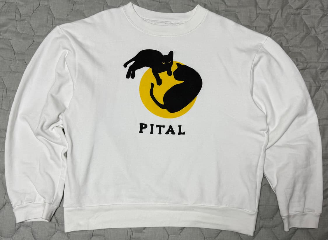 캐피탈 에코 플리스 크루 스웨트셔츠 화이트 2사이즈 상품이미지2