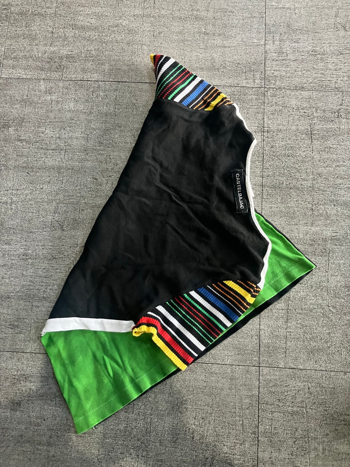 일본빈티지 Castelbajac 핀터깔y2k 아메카지니트 반팔티셔츠 상품이미지2