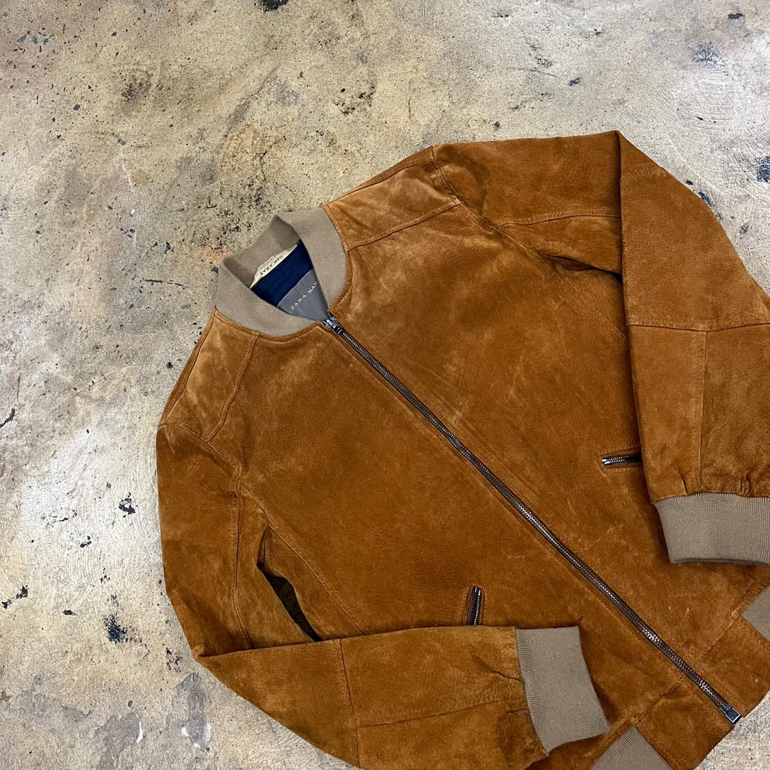 [정품/L] 자라 스웨이드 블루종 자켓 b17 상품이미지1