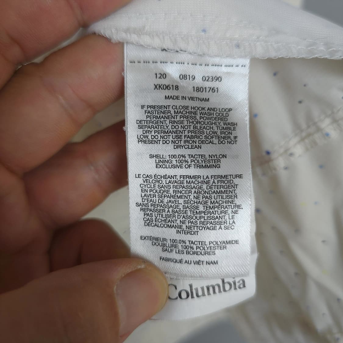 여성 컬럼비아 Columbia 도트 후드 바람막이 XL 상품이미지7