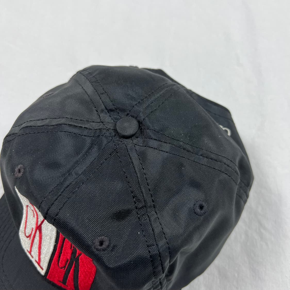 90s 캘빈클라인 cK 빅로고 트러커 스냅 캡 모자 상품이미지5