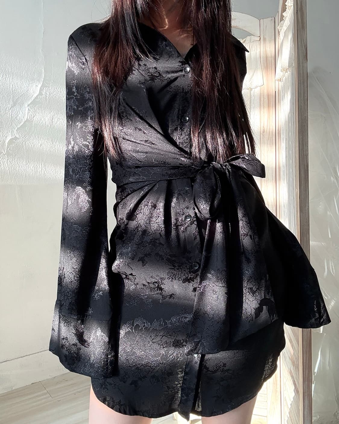Black oriental shirt 상품이미지8
