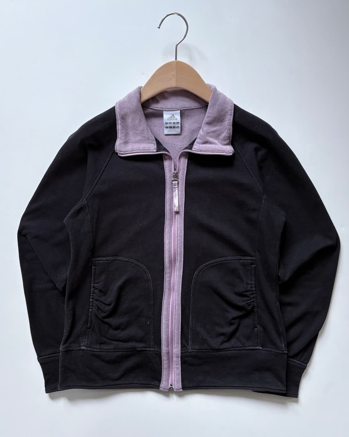 Adidas 아디다스 퍼플블랙 adidas로고 코튼 면 져지 상품이미지4