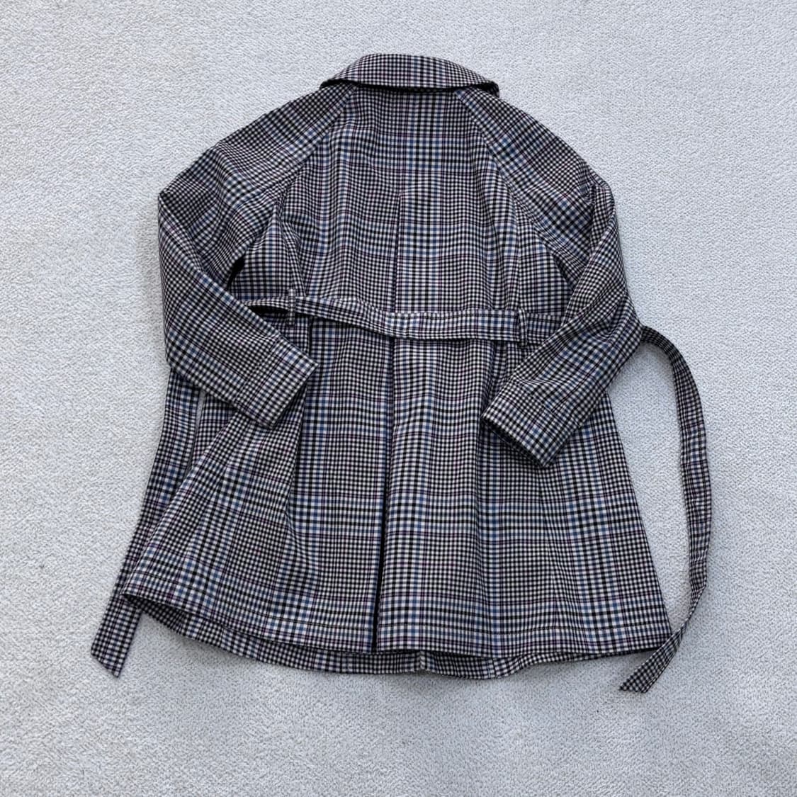 130 헤지스 키즈 체크 트렌치 코트 0423E 상품이미지2