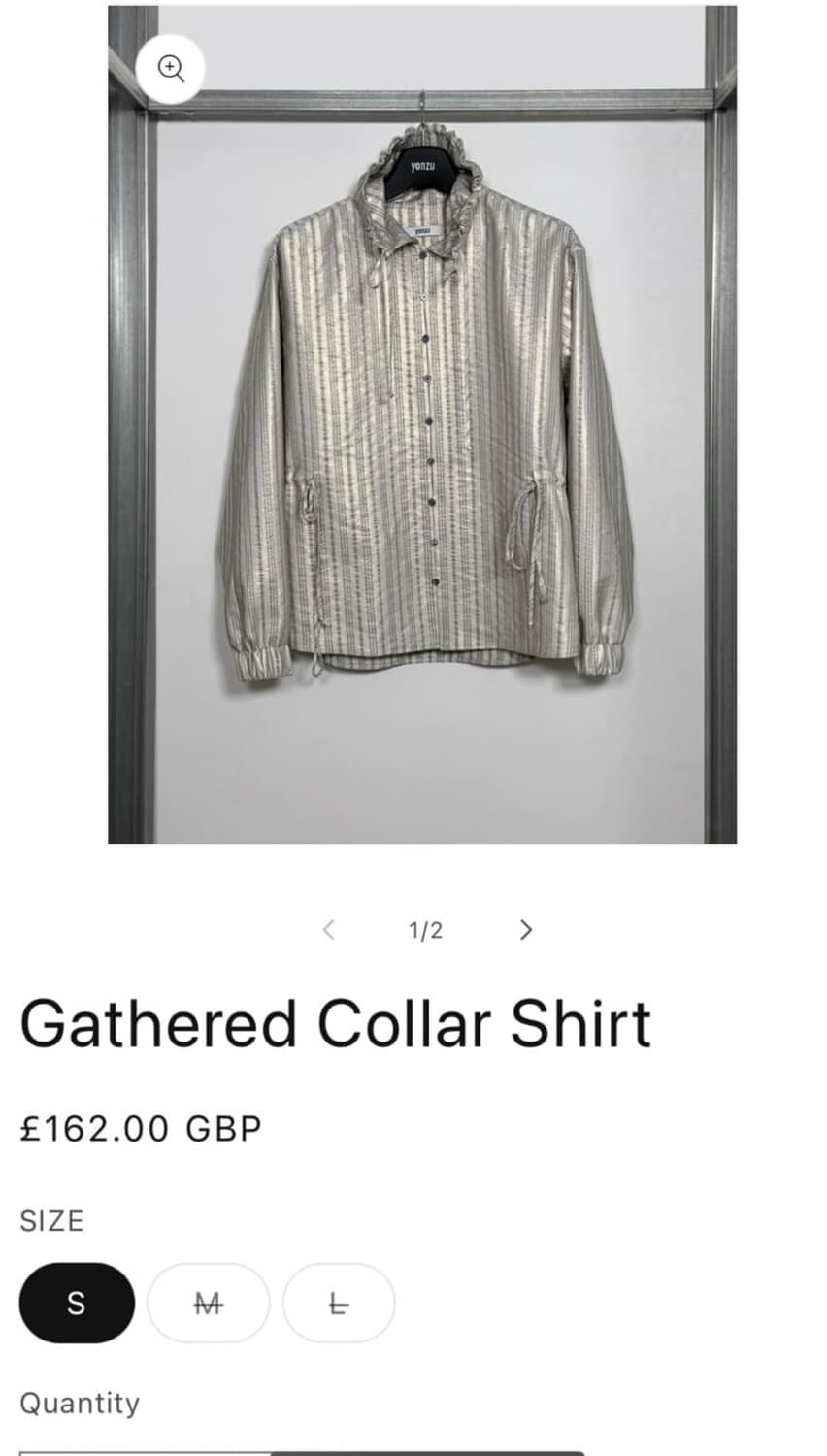 Yonzu gather collar shirt 상품이미지4