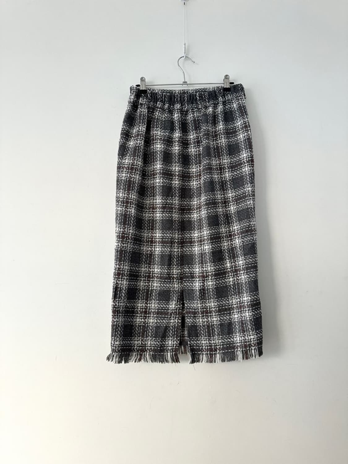 Tartan check tassel skirt / grey 상품이미지8
