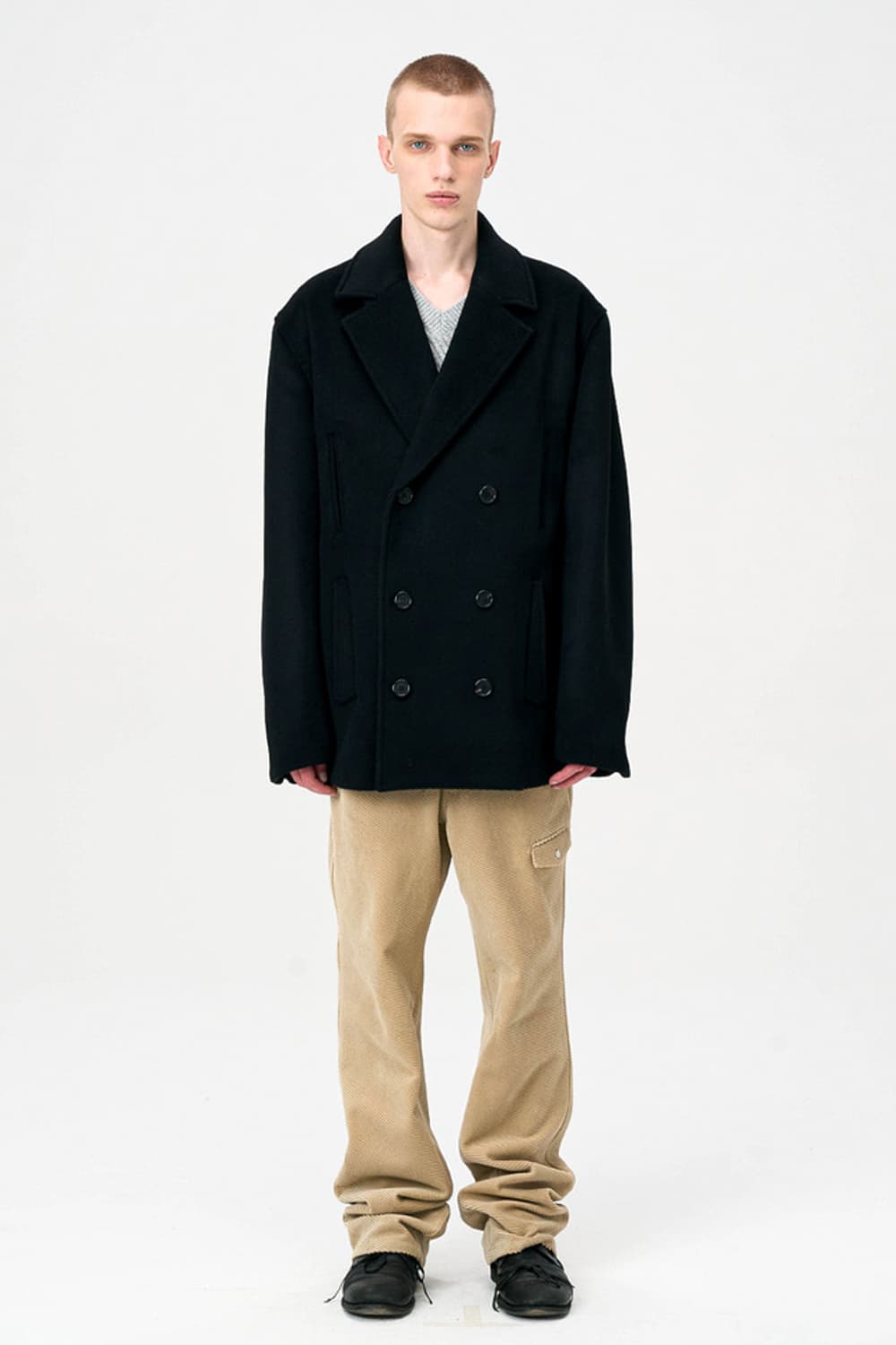 애니타임로릭 피코트 ANEMONE PEA COAT - BLACK M 상품이미지1