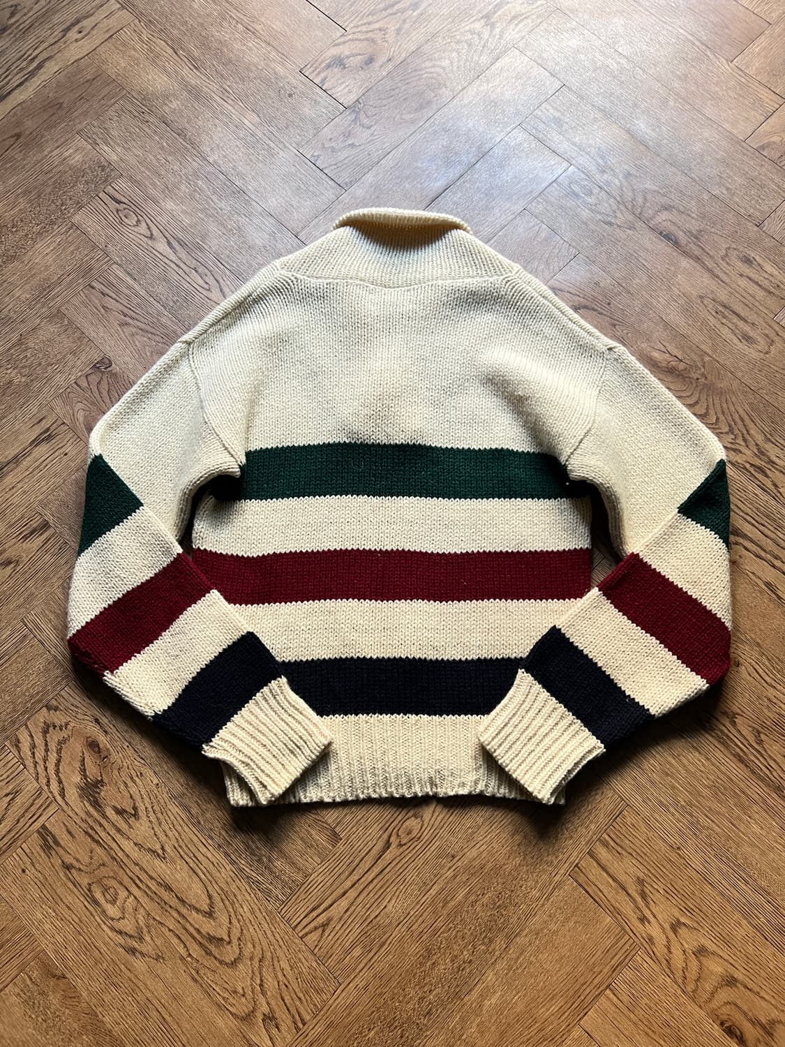 [M]90's Made in USA 허드슨 베이 스트라이프 니트 상품이미지7