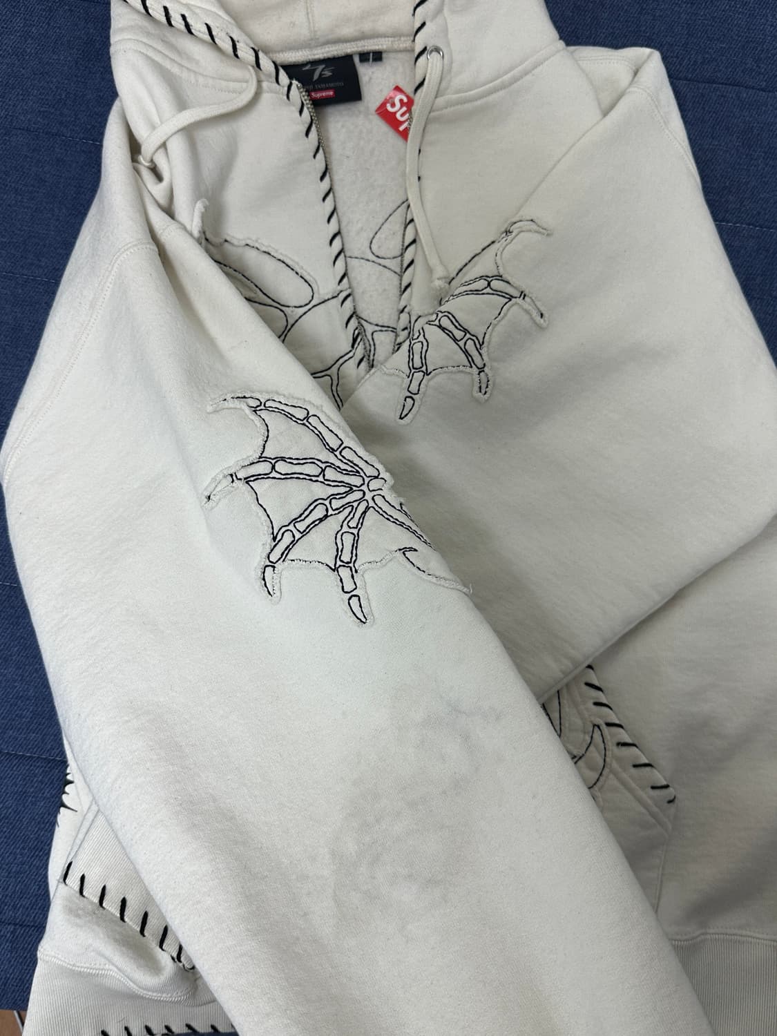 슈프림 요지야마모토 후드집업 화이트 m 새상품 상품이미지4