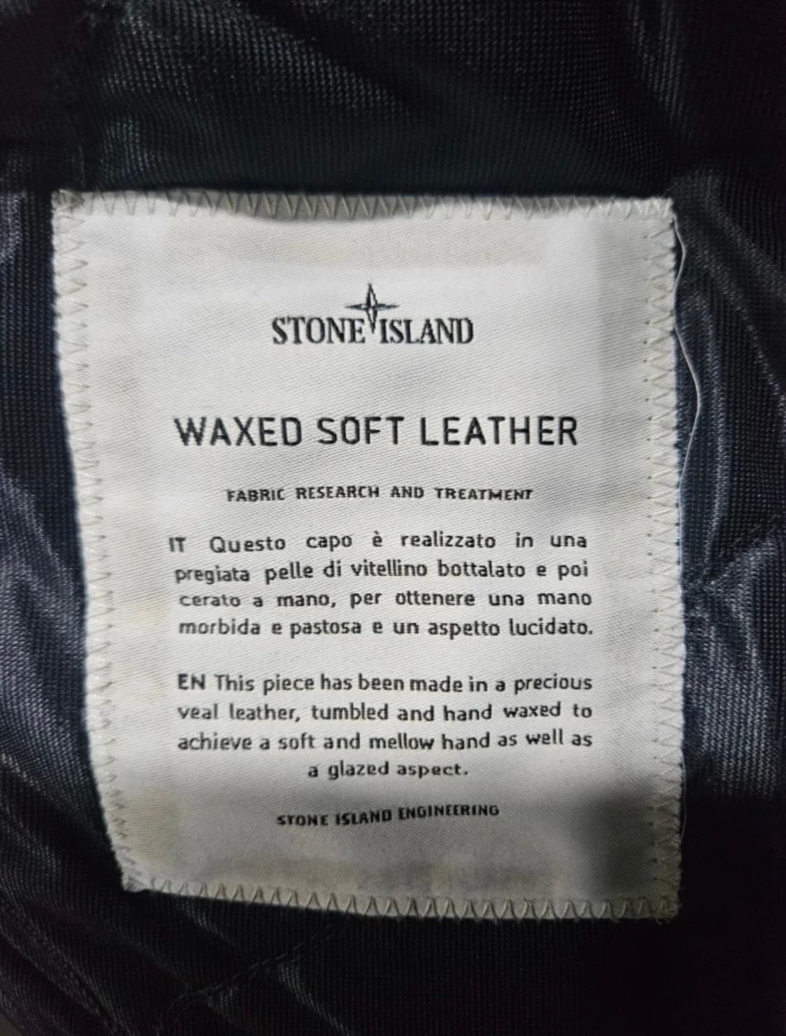 스톤 아일랜드 왁스 소프트 레더 자켓 상품이미지4