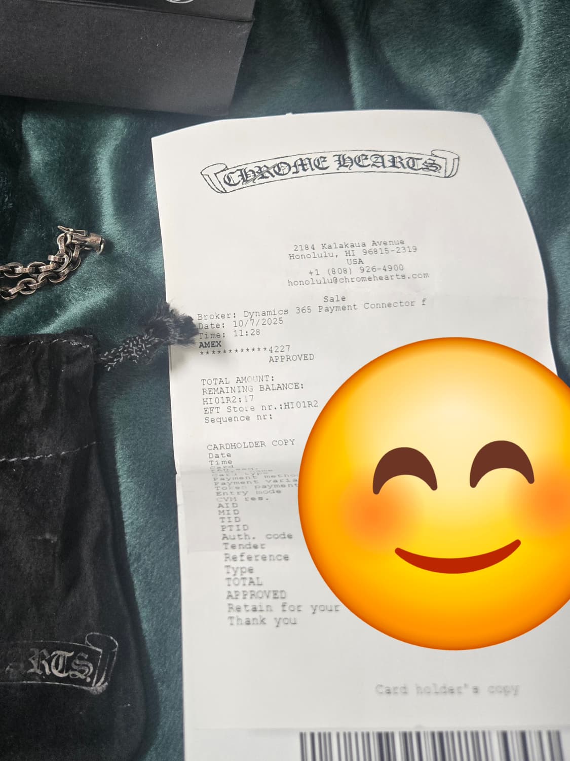 크롬하츠 새상품 페이퍼체인 20인치, 타이니 크로스 참 상품이미지6