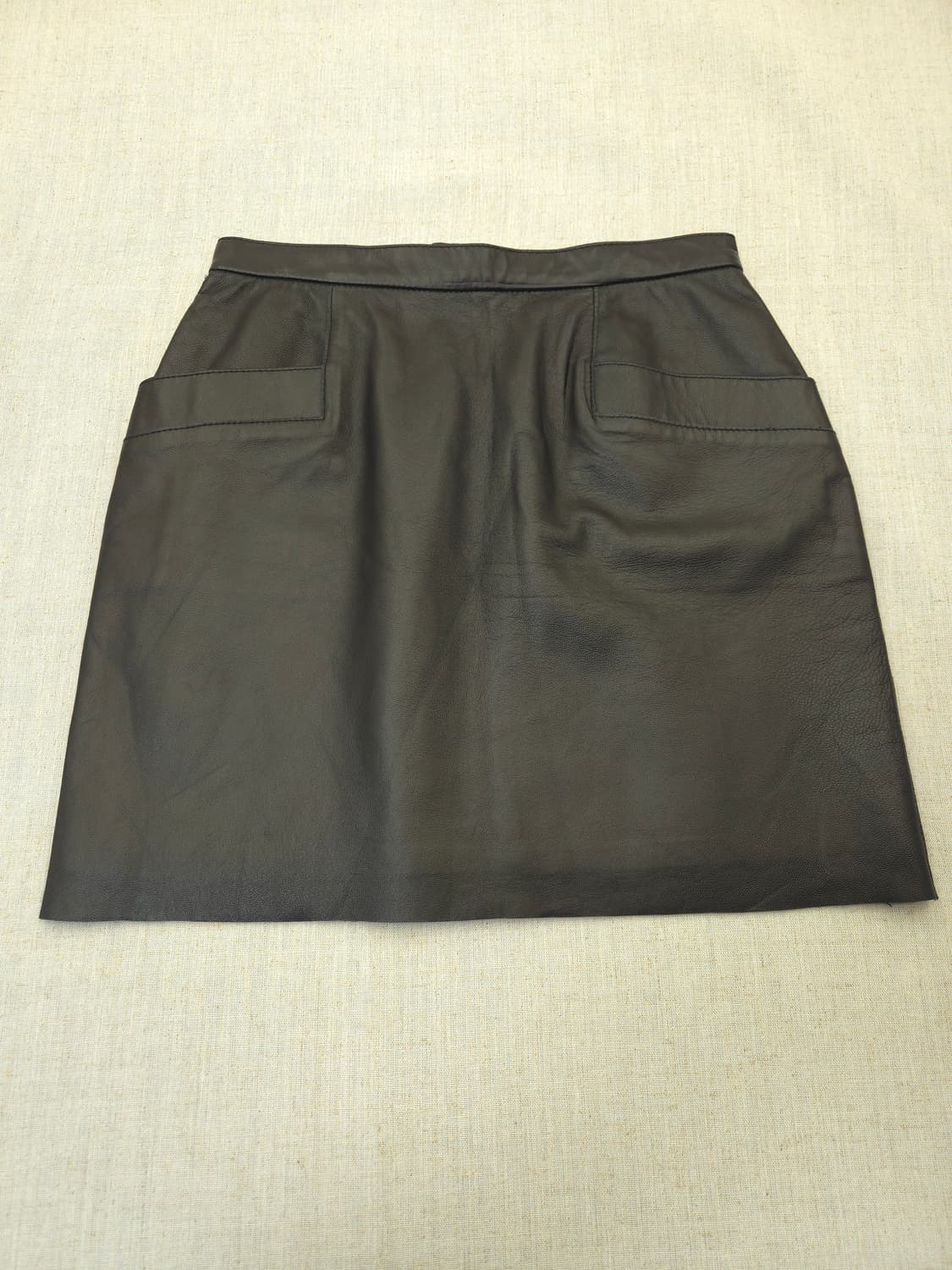 알렉산더 맥퀸 블랙 레더 미니 스커트 상품이미지5