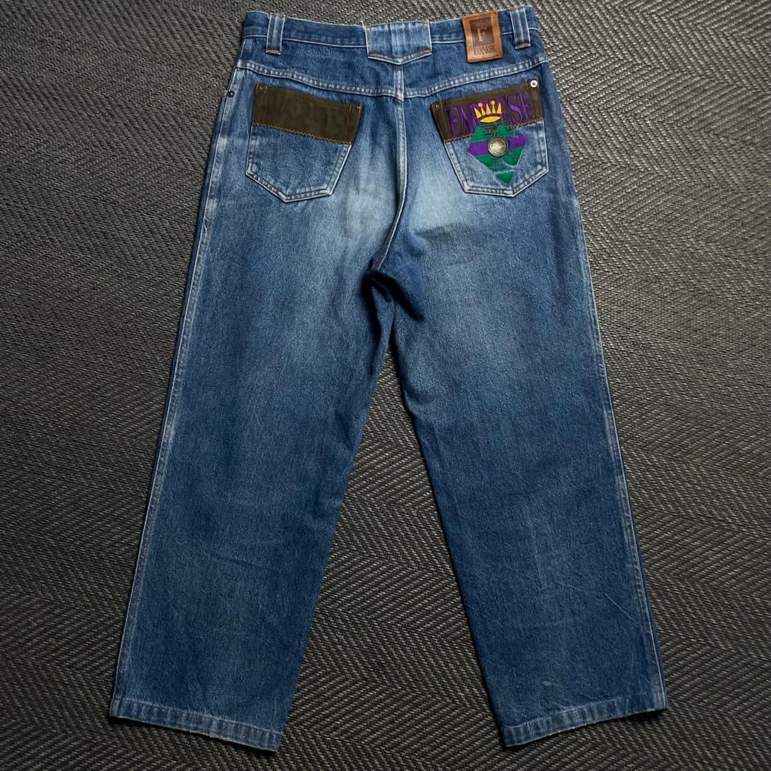 00s 빈티지 올드스쿨 백포켓 디테일 와이드 데님 팬츠y 6263 상품이미지4