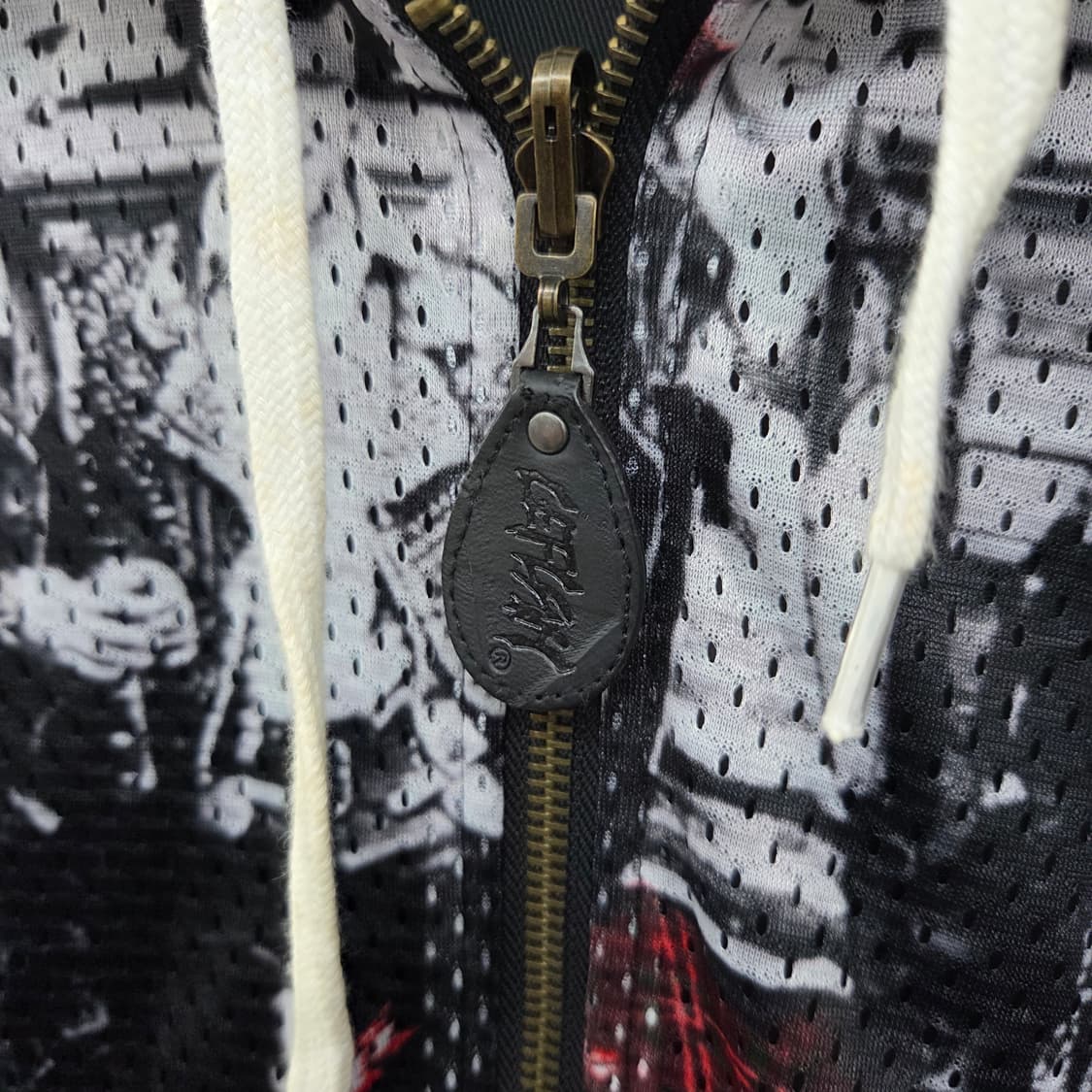 빈티지 힙 프린팅 후드 리버시블 집업 남L 상품이미지2